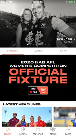 Game screenshot AFLW Official App apk