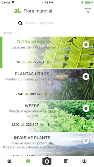 Captura de pantalla de PlantNet en iPhone 3