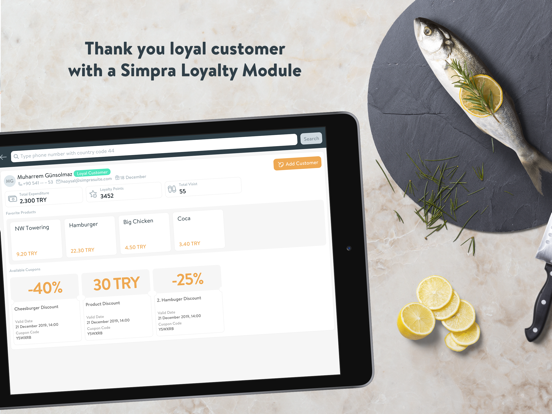 SIMPRA POS - Cloud Based RMS iPad screenshot 5 - Food & Drink app