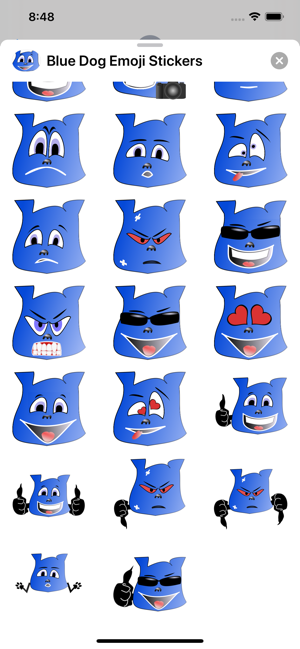 Blue Dog Emoji Stickers(圖3)-速報App