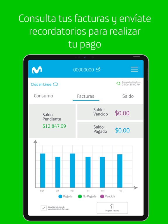 Mi Movistar El Salvador iPad screenshot 5 - Productivity app