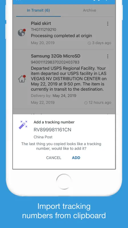Packages - Track Your Parcels screenshot 5 of 6