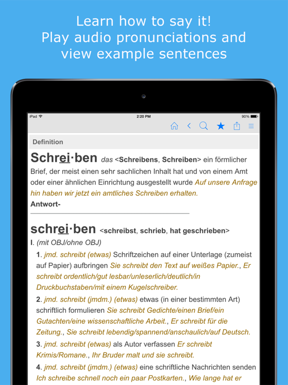 Screenshot #5 pour German Dictionary & Thesaurus