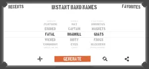 Instant Band Names screenshot #1 for iPhone