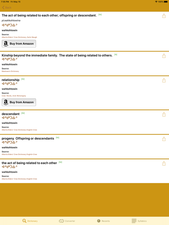 Screenshot #4 pour CreeDictionary
