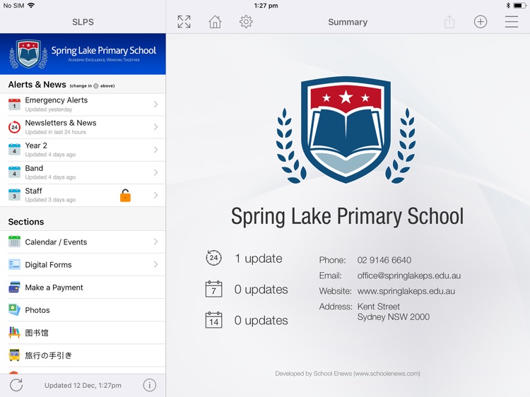 School Enews (iPad / Mac)