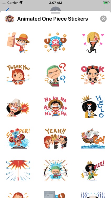 Animated 1 Peice Stickers