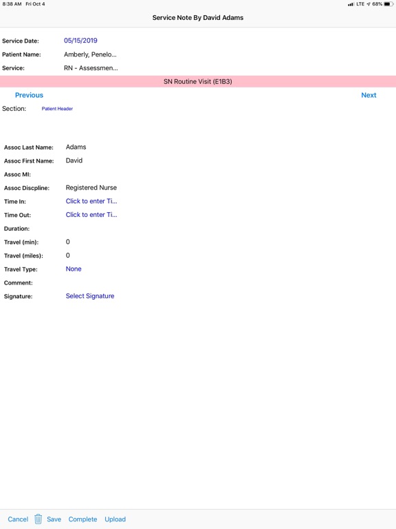 Care Visit iPad screenshot 6 - Business app