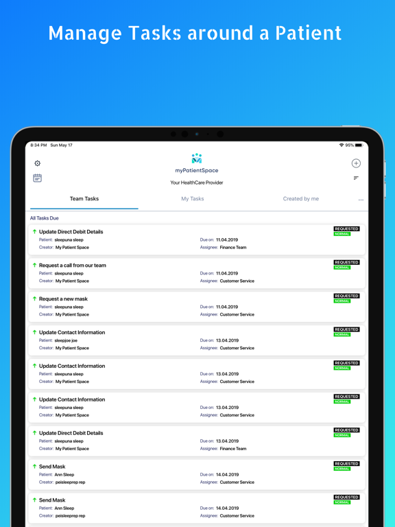 myPatientSpace iPad screenshot 4 - Medical app