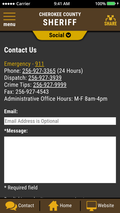Cherokee County AL Sheriff Screenshot