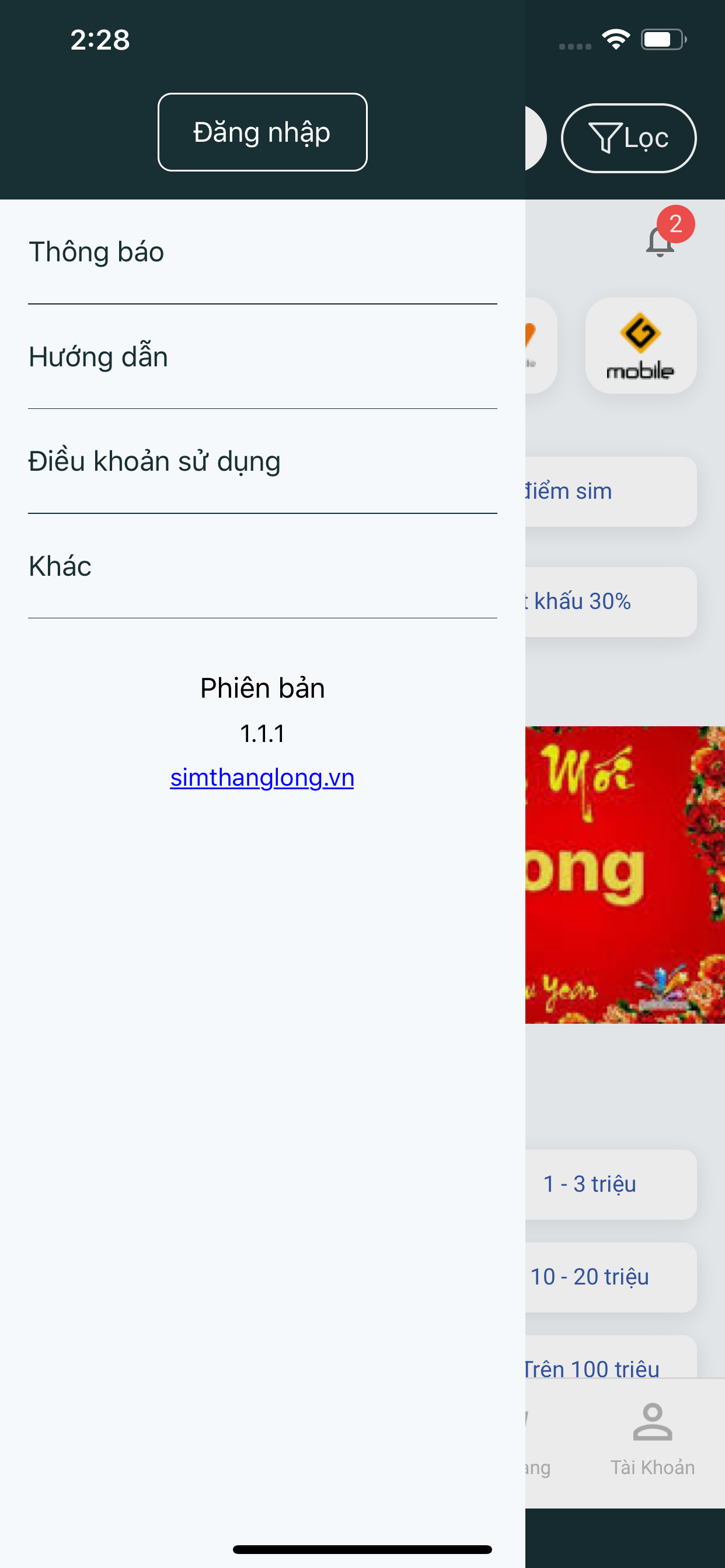 Sim số đẹp Sim Thăng Long