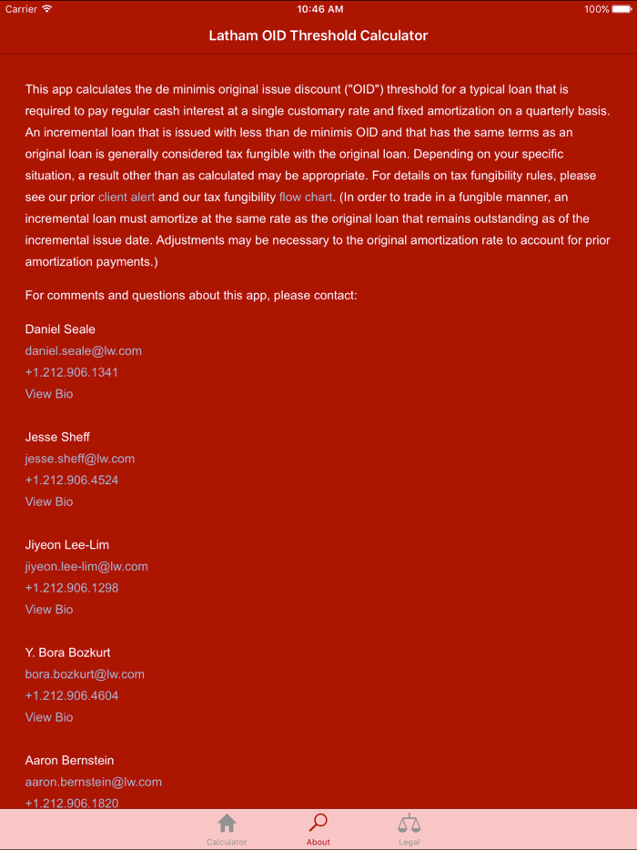 OID Threshold Calculator