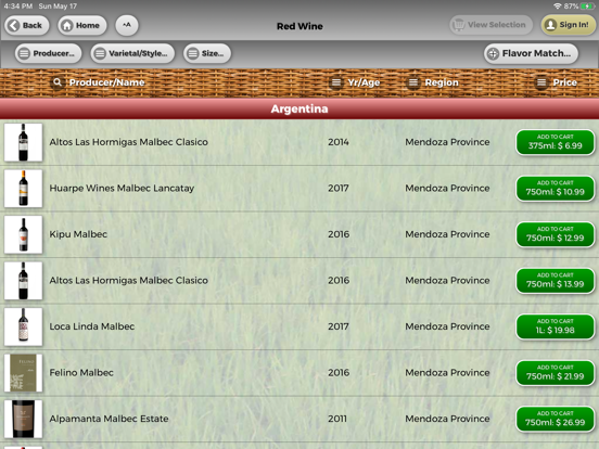 Screenshot #5 pour Virtual Cellar Kiosk