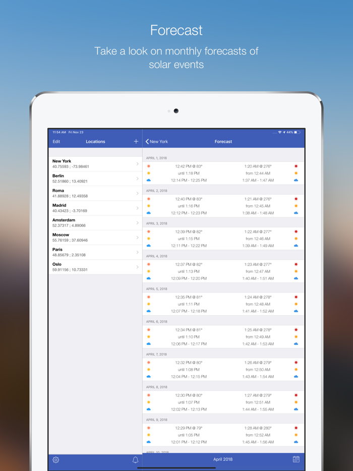 Blue Hour Solar Calculator