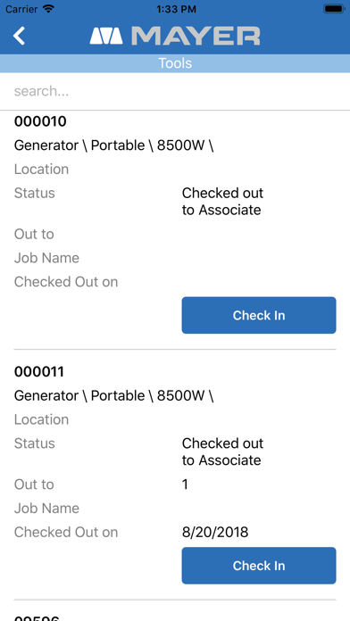 Mayer Rental Management Screenshot