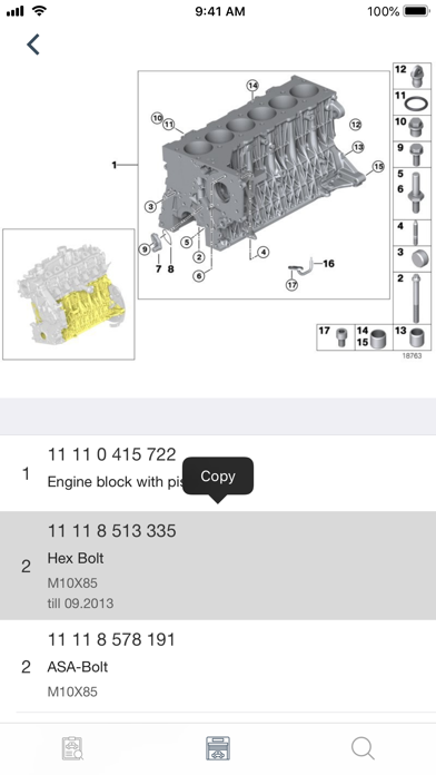 Car parts for BMW diagrams Screenshot