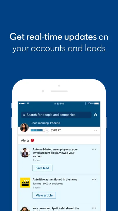 LinkedIn Sales Navigator iPhone Screenshot 1