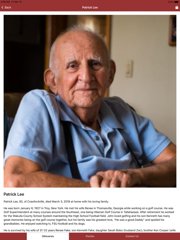 Screenshot #5 pour Draeger-Langendorf Obituaries