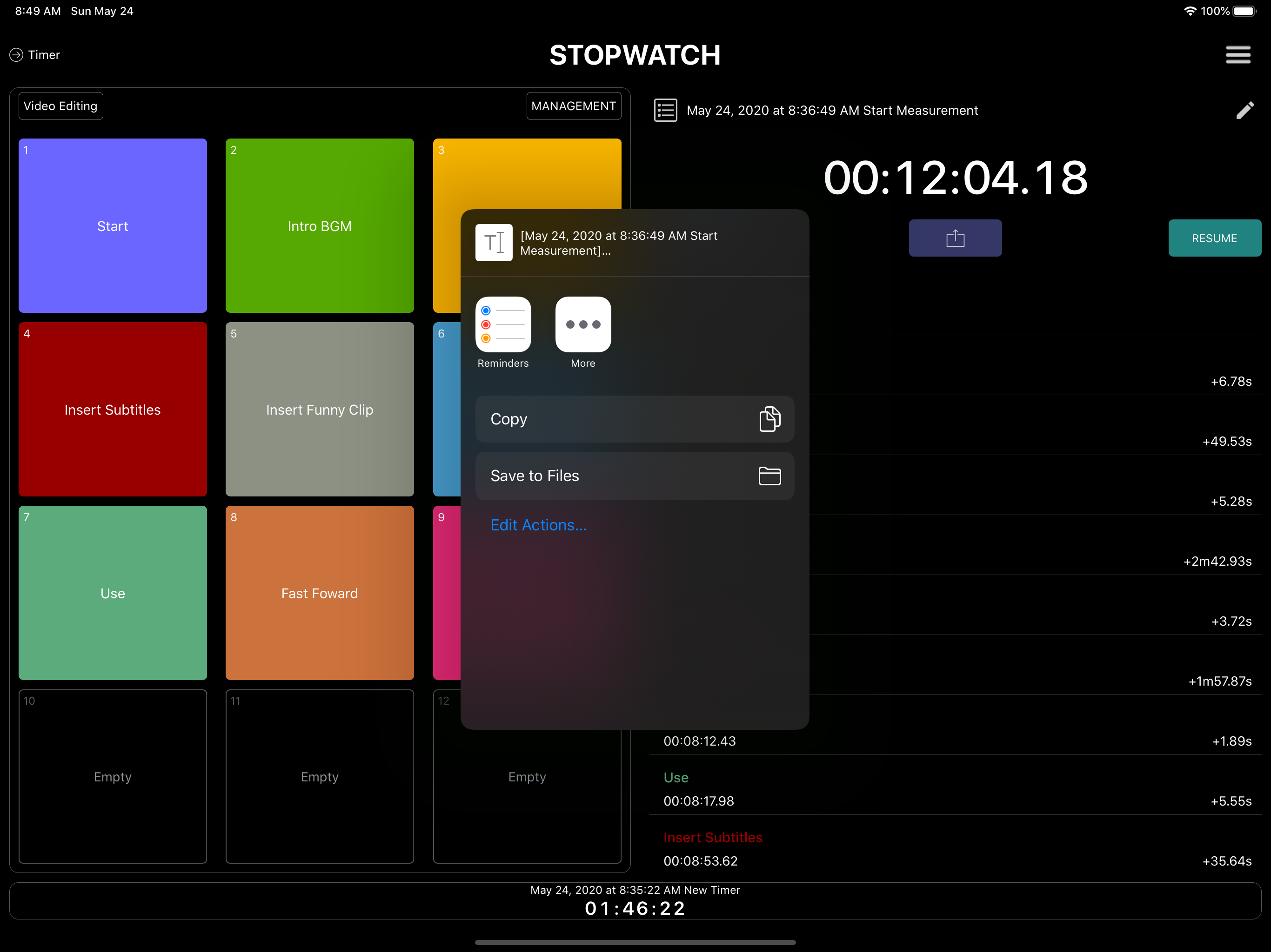 StopWatchA - Stopwatch For Pro