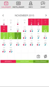 Menstrual Eggløsning kalender iphone bilder 0