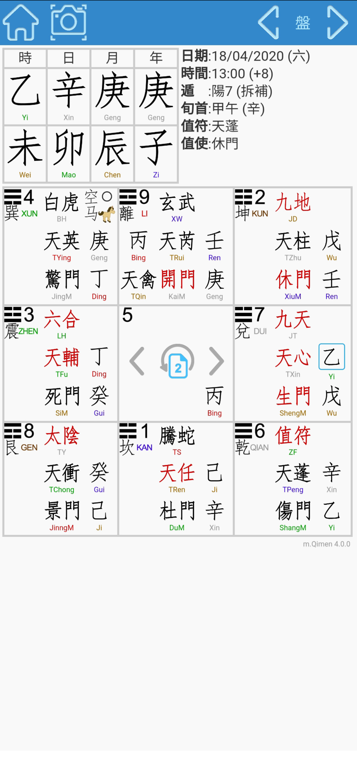 mQimen 奇门排盘