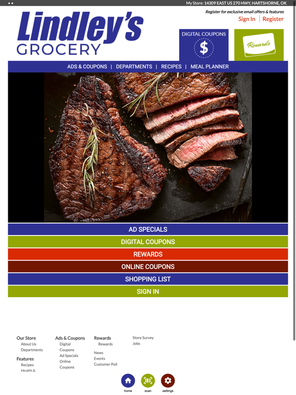 Lindley's Grocery iPad screenshot 2 - Shopping app