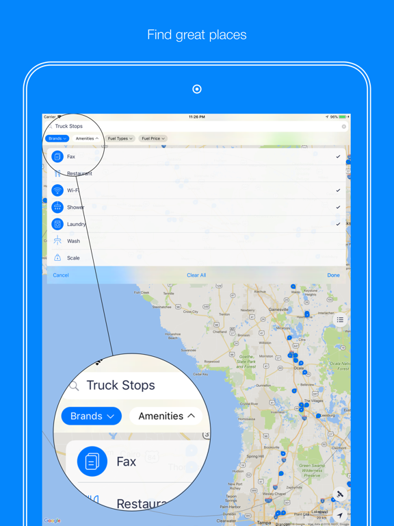Jack Reports – truckers app iPad screenshot 3 - Navigation app