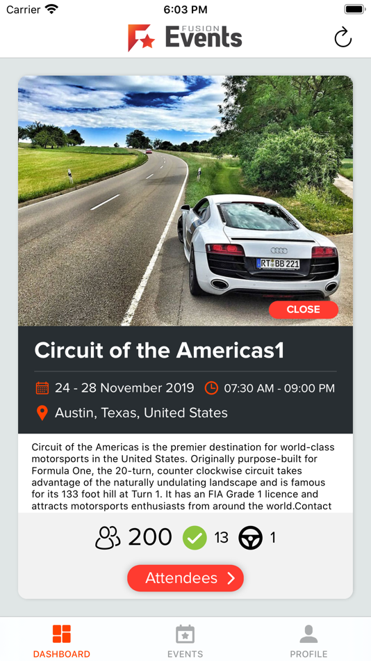 #1. Fusion Events (iOS) By: Fusion Software Development Pty Ltd