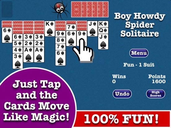 Screenshot #4 pour Totally Fun Spider Solitaire!
