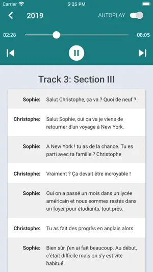 LC French Aural Exam Audio screenshot 2