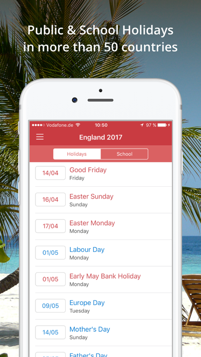 How to cancel & delete Holidays and Vacations from iphone & ipad 1