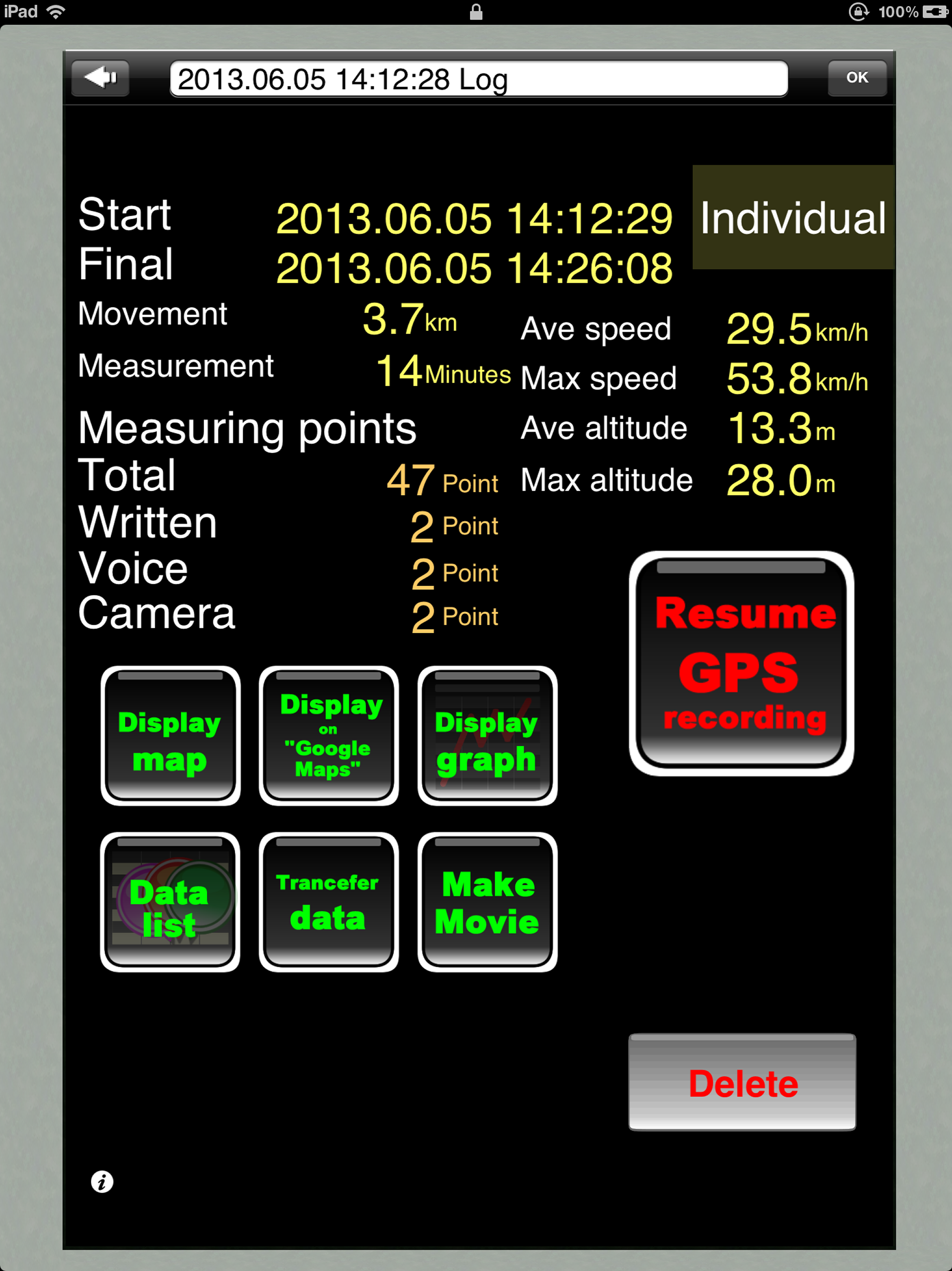 GPS Recorder X