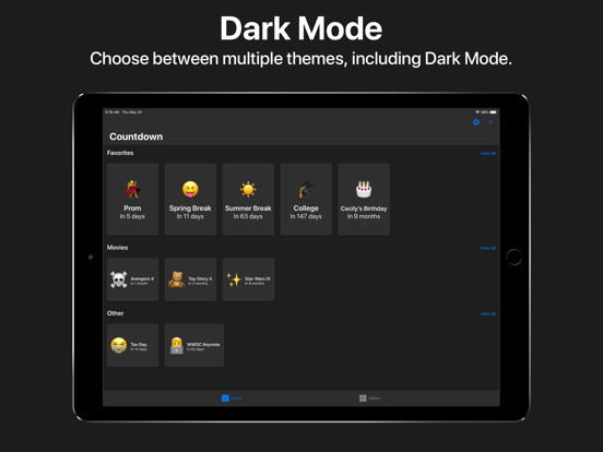 Countdown - Countdown to Dates iPad screenshot 2 - Utilities app