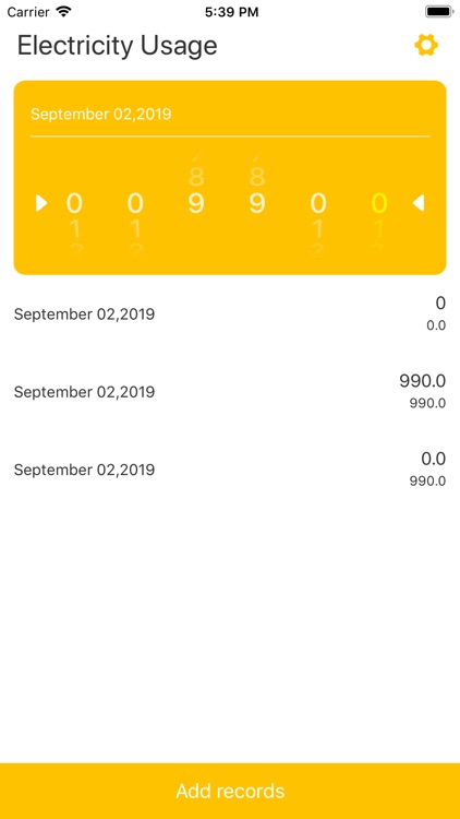 Electricity Usage-Exact Record