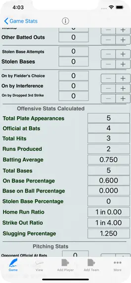 Game screenshot Baseball Player Stats Tracker apk