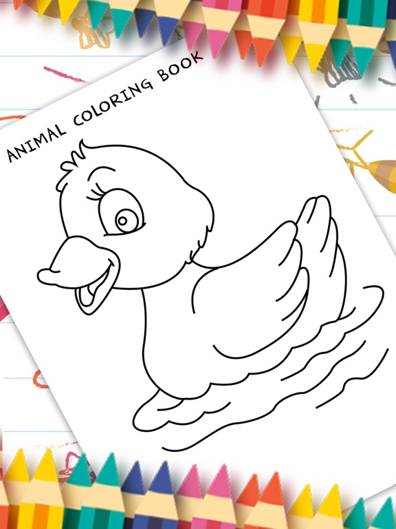 Animal Coloring Book Page Game iPad screenshot