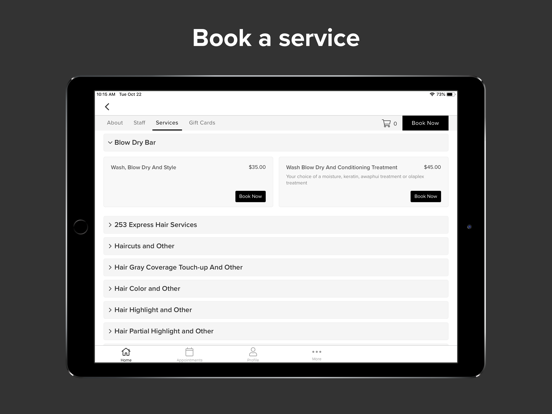 Salon 253 iPad screenshot 3 - Lifestyle app