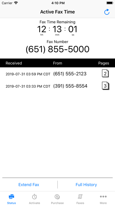 Screenshot #1 pour FaxReceive - receive fax app