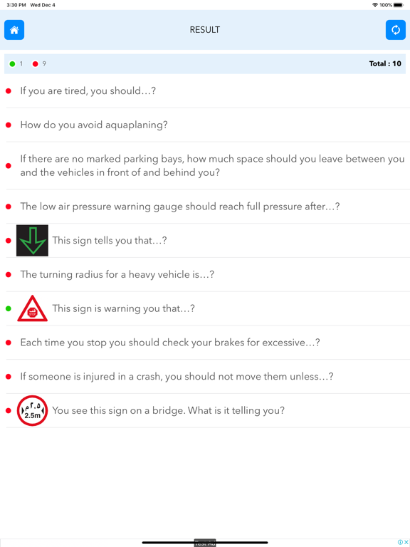 RTA Theory Test 2024 iPad screenshot