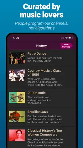 Game screenshot AccuRadio: Curated Music Radio apk
