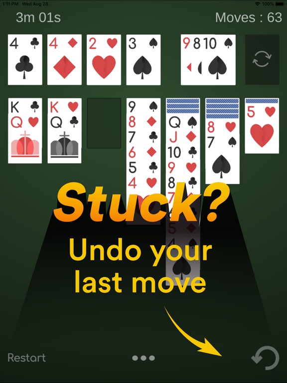 Solitaire - Classic Game iPad screenshot 4 - Games app