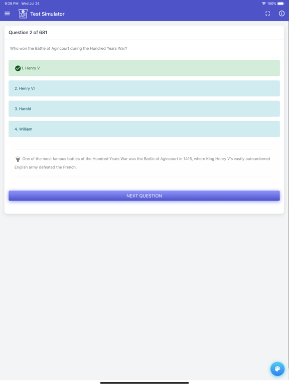 UK Citizenship Test iPad screenshot