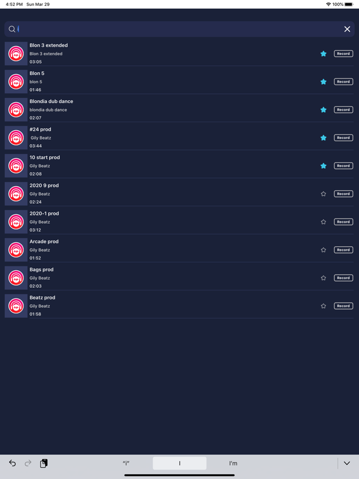 vibesR - song recording tool
