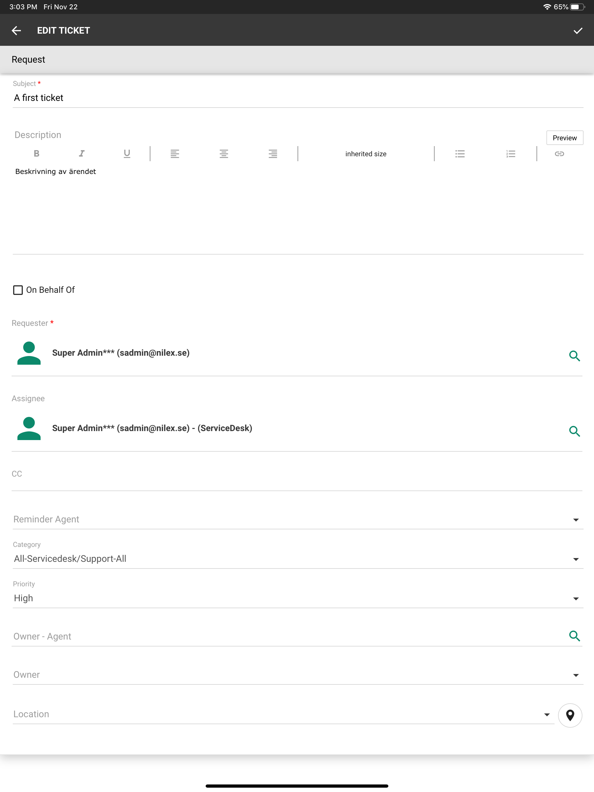 Nilex Service Platform