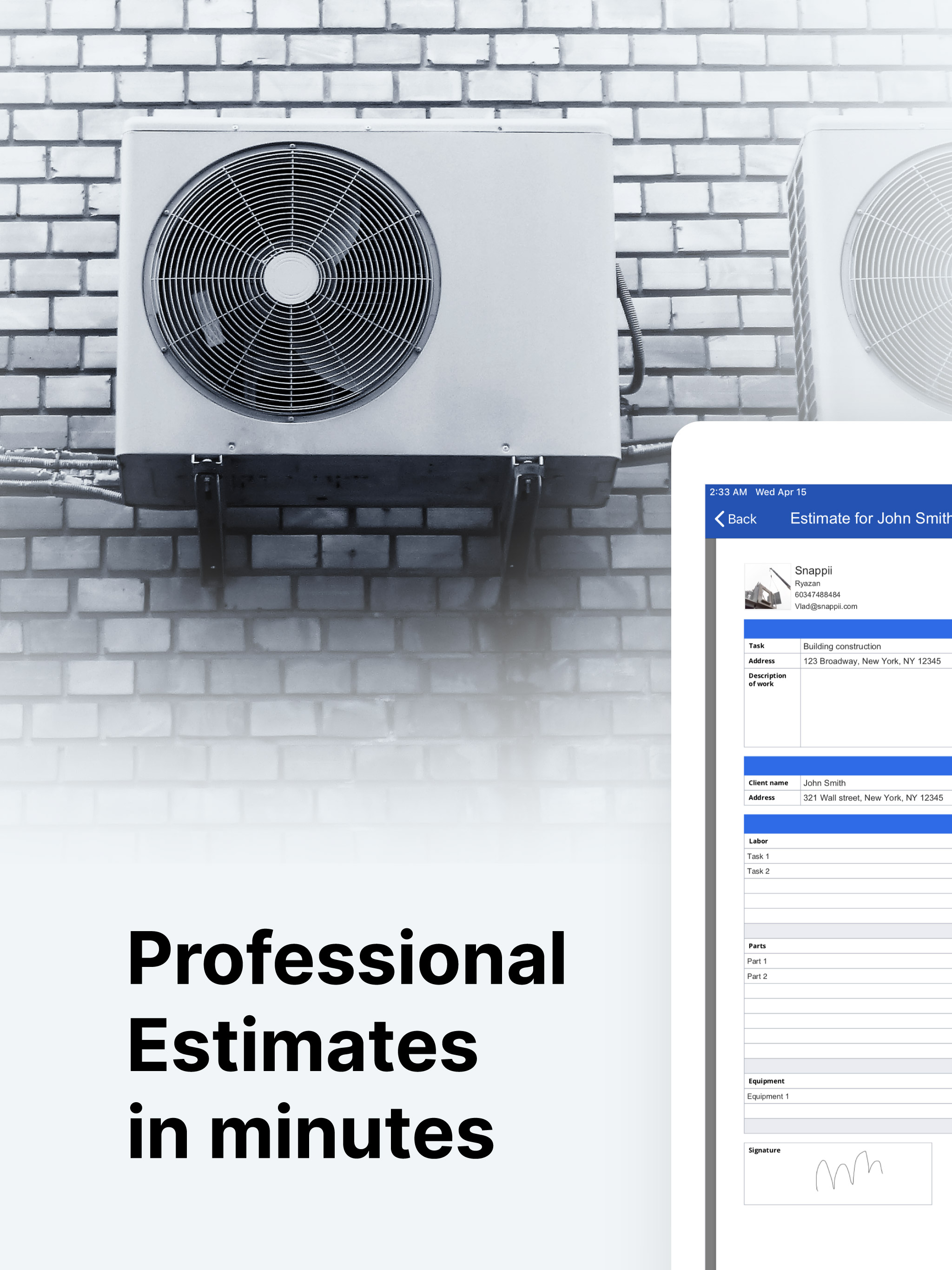 HVAC Estimate