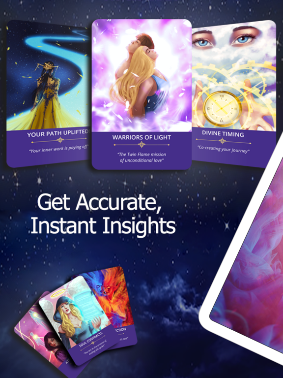 Twin Flame Oracle Cards iPad screenshot 1 - Entertainment app