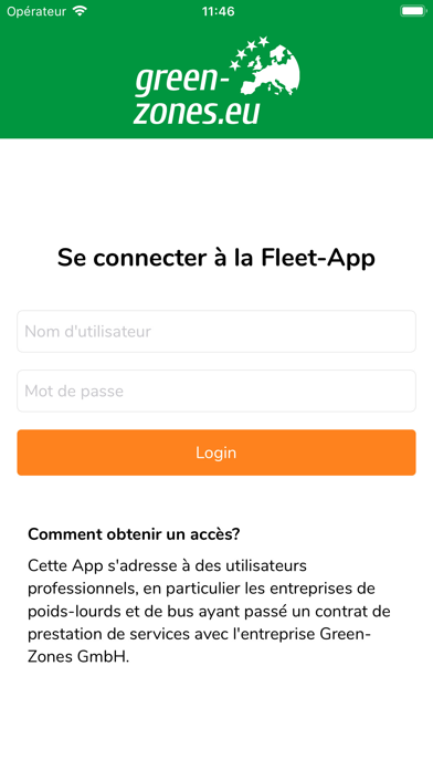 Screenshot #1 pour Green-Zones Fleet-App