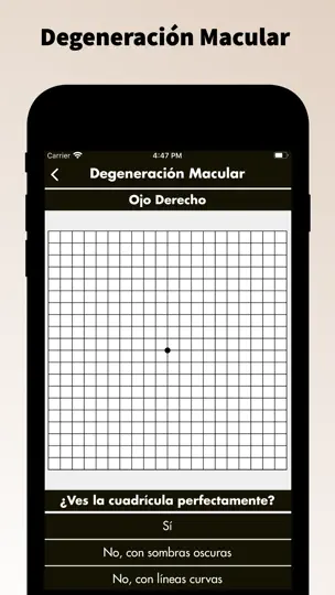 Captura de pantalla de Eye Meter en iPhone 9