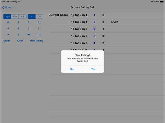 CricketCounter iPad screenshot 4 - Sports app