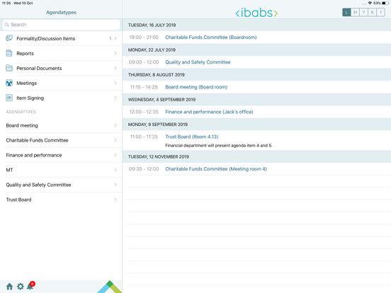 iBabs for BlackBerry iPad screenshot 2 - Productivity app